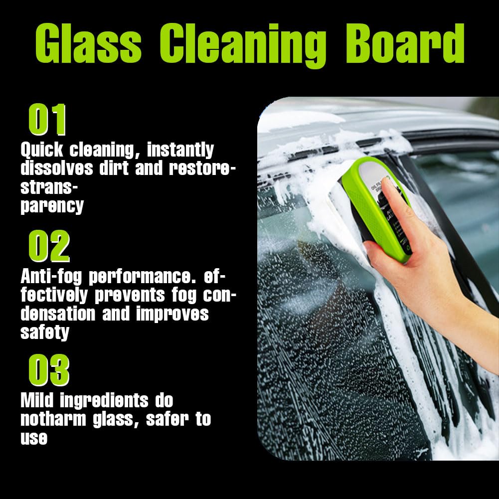 Buy 1 Get 1 Free Oil Film Brush 2.0, Clear Vision Glass Cleaner, Clearview Shield Clear Vision Windshield Cleaner, Oil Film Cleaning Brush for Car Windows (Copy)