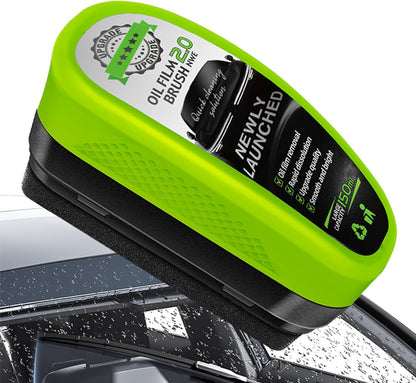 Buy 1 Get 1 Free Oil Film Brush 2.0, Clear Vision Glass Cleaner, Clearview Shield Clear Vision Windshield Cleaner, Oil Film Cleaning Brush for Car Windows (Copy)